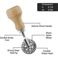 thumbnail image 3 of Cookie Cutter Shaper, Dumpling Wheel Shaper with Wooden Handle and Serrated Edge Noodle Press Kitchen Attachmen - Set of 3, 3 of 5