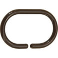 thumbnail image 2 of Solid Brown Plastic Shower Curtain Rings - Set of 12, 2 of 5