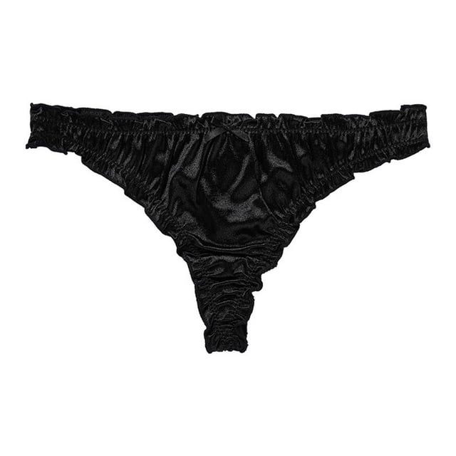 Ropa interior bikini elástica para mujer Calzoncillos sexy algodón color negro XL Gibobby