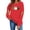 X52-NSLGXD Red Halloween Sweatshirt for Women, variant on NSLGXD Women's Halloween Sweatshirts Cute Print Pullovers Trendy Holiday Round Neck Long Sleeve Y2k Tops Halloween Costumes