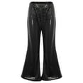 thumbnail image 3 of DPOIS Girls Shiny Sequined Hip Hop Pants Disco Jazz Dance Costume, 3 of 4