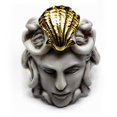 thumbnail image 4 of Mitología Medusa Zeus Anillo Vintage Escultura Reina Anillo Regalos Para Mujeres Y Hombres Eigraketly AP006396-06, 4 of 6