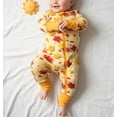 thumbnail image 6 of ATAIKU 3-24M Newborn Baby Zipper Footless Pajamas Bamboo Long Sleeve Footed Sleepers Sleep 'N Play for Infant Toddler Girls - Maple Leaves, 6 of 10