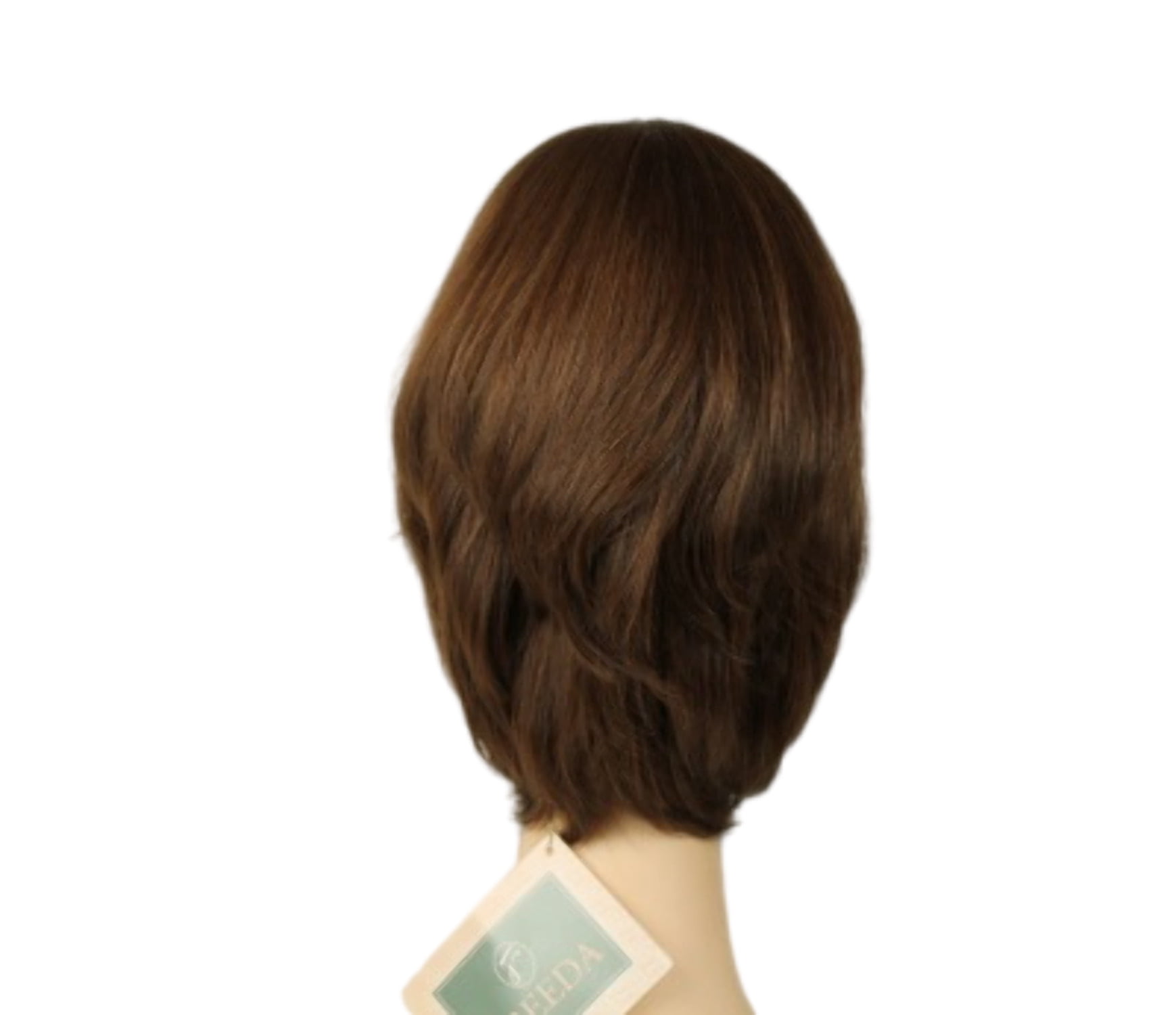 European Human Hair Freeda Wig Shlomit Brown With Reddish Highlights Skin Top Size S
