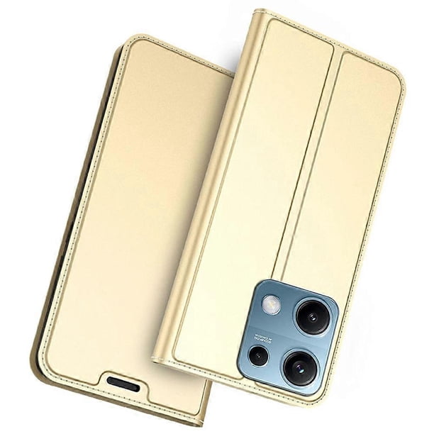 For Xiaomi Redmi Note 14S 4G Case PU Leather Phone Cover with Card Holder Stand - Black