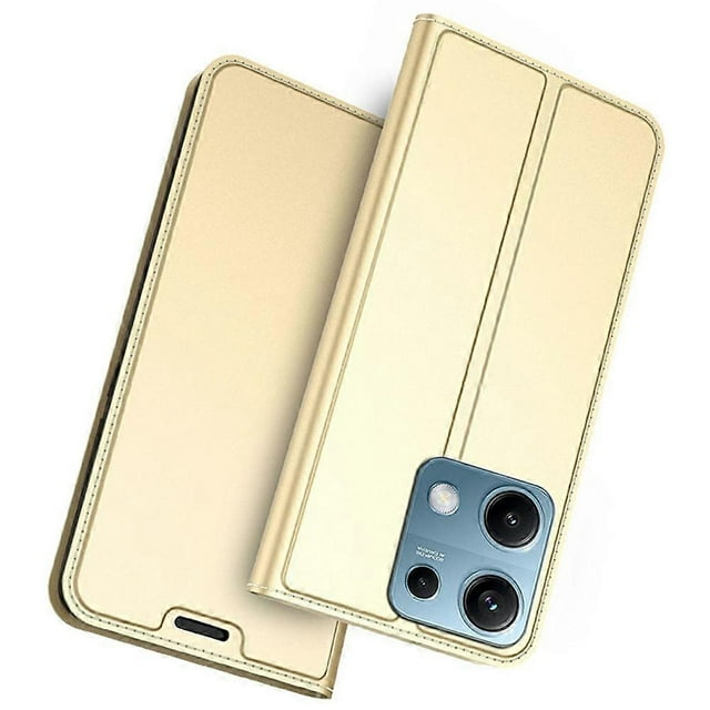 For Xiaomi Redmi Note 14S 4G Case PU Leather Phone Cover with Card Holder Stand - Black