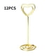 thumbnail image 1 of Soportes de número de mesa de 12 piezas Soportes de papel para tarjetas de metal Abrazaderas multiusos de papel de oficina para bodas, Dorado Kearding  HA8821-01B, 1 of 6