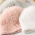 thumbnail image 7 of Women Autumn Winter Bucket Hat Solid Color Super Soft Windproof Female Thicken Winter Warm Fisherman Hat, 7 of 7
