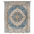 thumbnail image 2 of Boho Blue Sheer Curtains 45 Inches Long, Retro Tribal Traditional Distressed Printed Light Filering Curtains, Breathable Simi Curtain Privacy Drapes for Kitchen Bathroom Small Window Treatment, 2 of 9