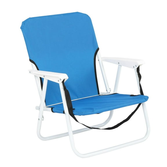 BaytoCare  Beach Chair Folding Portable Chair Blue Solid Construction Camping