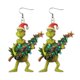 thumbnail image 1 of Julgrinch Roliga Hängande Örhängen Festlig Berlock Kvinnor Flickor Smycken Julgåva {Db}, 1 of 1