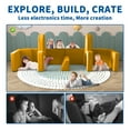 thumbnail image 5 of Akaber Toddler Couch, Modular Kids Sofa Foldable Loveseat with 2 Ottomans, Washable Cover, Grape, 5 of 8