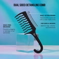 thumbnail image 5 of KISS Colors & Care Dual Sided Detangling Comb, Metal Bristles & Wide Tooth Wig Comb, Black, 5 of 9