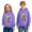 Purple, variant on IWRICH Kids Happy 100th Days of School Hoodies Long Sleeve Lined Hooded Sweatshirts Cute Tops,Size 2-14 Years Yellow 160