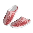 thumbnail image 2 of Fotbe Red Meat Pattern Women's Fuzzy Curly Fur Memory Foam Loafer Slippers Indoor Outdoor Slippers Winter Home Shoes-46/47, 2 of 7