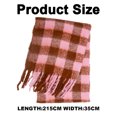 thumbnail image 2 of Large Chunky Plaid Scarf Coloured Checked Oversized Scarf Tassel Soft Fall Winter Thick Warm Shawl Women, 2 of 5