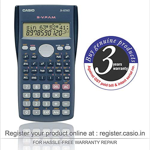 compromiso Autocomplacencia Cantidad de casio #fx-82ms 2-line display scientific calculator - Walmart.com