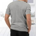 thumbnail image 5 of Big and Tall Shirts for Men Summer Thin V Neck Solid Color Sweater Summer Short Sleeve Knit T Shirt Top Mens Set Workout Shirts Stretchy for Men Shirt Mens Medium T V Neck 3xlt Big 3XL, 5 of 7