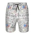 thumbnail image 3 of Vsdgher America Landmarks2 Men's Beach Shorts, Surfing shorts, Swim trunks, Quick Dry Swim Trunks for Surfing Beach Fun -3X-Large, 3 of 6