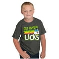 thumbnail image 3 of St Paddys Get In Your Licks Candy Owl Crewneck T Shirts Boy Girl Teen Brisco Brands L, 3 of 5