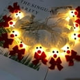 thumbnail image 1 of Xihbxyly Guirnalda de Luces Led Navideñas con Diseño de Muñeco de Nieve, Diseño Decorativo, para Uso En Interiores y Exteriores, Resistente Al Agua Ip44, Funciona con Pilas o Usb, 1,65 M (10 Luces),, 1 of 2