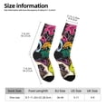 thumbnail image 2 of Hirioo Colorful Pug Pattern Adult Middle Tube Socks Breathable Sock Non-Pilling,Contrasting Color Design, 2 of 6