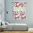 thumbnail image 5 of Red Grey Kitchen Curtains Sets for Windows 36 Inch Length, Geometric Circle Modern Abstract Simple Art Rod Pocket Window Treatments Tier Curtains and Valances Set for Bedroom/Bathroom, 5 of 8