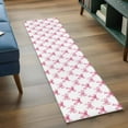 thumbnail image 5 of Cute Pink Bow Runner Rug 2x6 FT, Non Slip Hallway Carpet, White Sweet Modern Watercolor Washable Soft Floor Carpet Non-Shedding Throw Runner Carpet Long Rug for Entryway Kitchen Bedside Sliding Door, 5 of 9