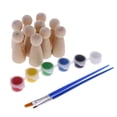 thumbnail image 2 of 20pcs / Set Las De Blancas Masculinas De La Atadura De La Clavija Que Pintan Diy De perfecl Muñecas de madera de la guata, 2 of 7