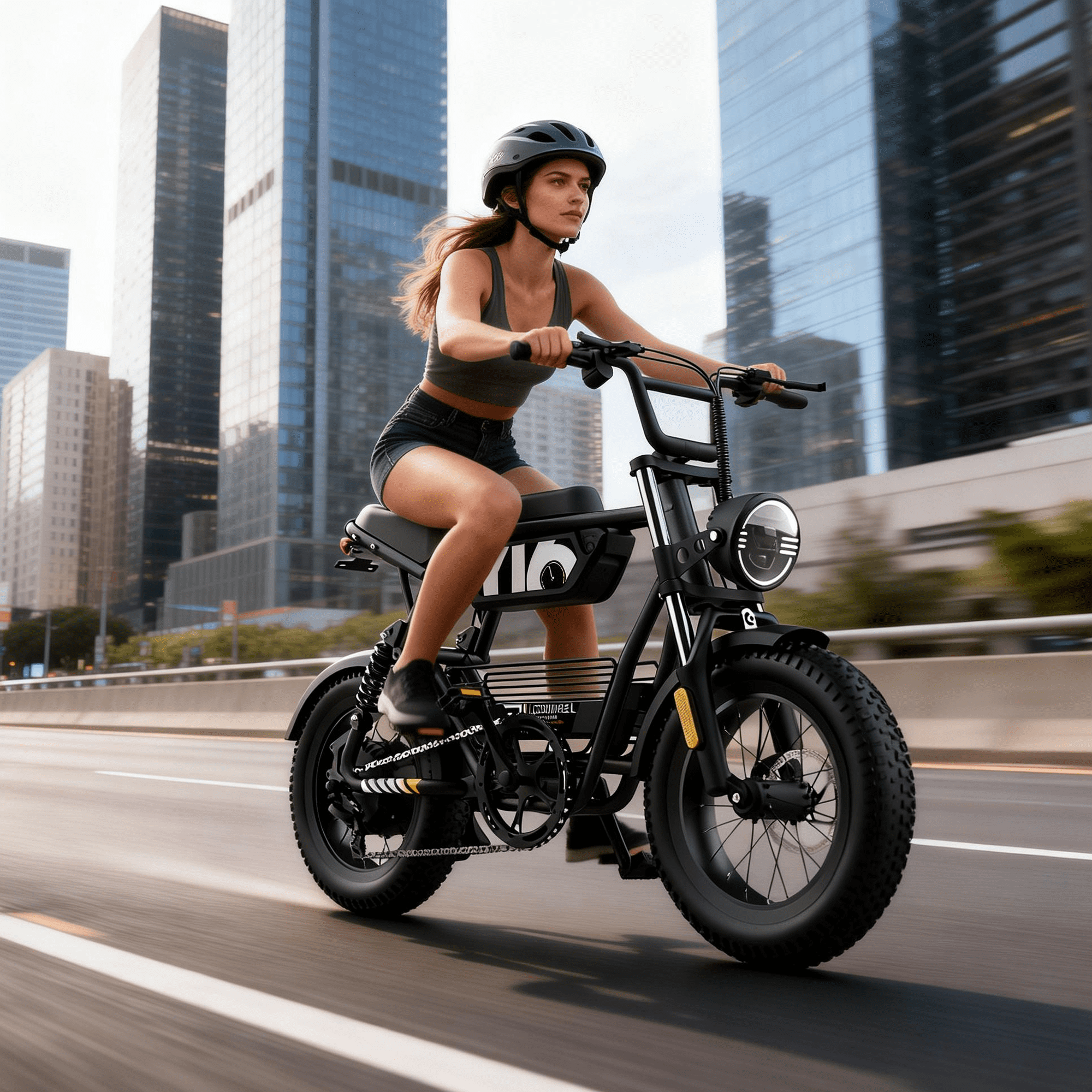 750W Electric Bike 48V 15Ah Adult E-Bicycle 20 MPH 16" Fat Tire