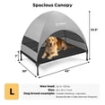 thumbnail image 4 of Cama Elevada para Perros Veehoo con Dosel para Perros Grandes Negra, 4 of 7