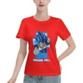 thumbnail image 1 of T-Shirt Basique à Manches Courtes pour Femmes Super Saiyan, 1 of 6