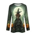 thumbnail image 6 of ZHYou Halloween Printed Tops for Women Casual Long Sleeves Crewneck Loose Fit Pullover Cute Shirts,Multicolor,Size S, 6 of 8