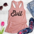 thumbnail image 2 of Evil Tank Top, Ladies Racerback Tank Top, Cute Evil Tank, Sassy Tank, Devilish Girlfriend Bad Girl Tank, Desert Pink, XX-Large, 2 of 3