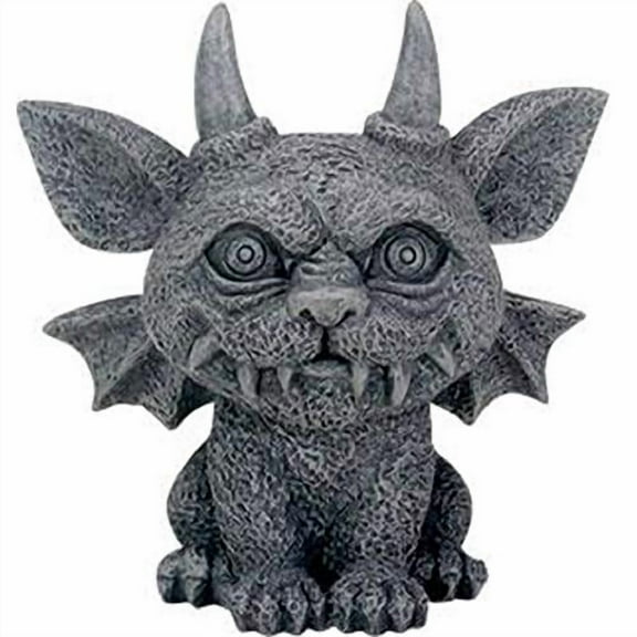 SUMMIT COLLECTION 3.25 Inch Medieval Dark Grey Winged Gothic Gargoyle Guardian Bast Desk and Shelf Decoration