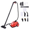 thumbnail image 1 of Autolavadora Limpiador de vapor de 2000 W con 16 accesorios, tanque de 1,8 l, 5 bar de presión, limpieza profunda multiusos, limpiador de vapor rodante para ventanas, suelos, coches Abanopi Enchufe de EE. UU., 1 of 8