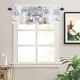 thumbnail image 2 of Christmas Snowman Valances for Windows Winter Snow Gnomes Rod Pocket Curtain Valance Window Treatment Short Curtains for Kitchen Living Room, 42"x18", 2 of 5
