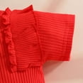 thumbnail image 6 of WOYY Infant Girls Summer Outfits Ruffle Short Sleeve Bodysuit Watermelon Print Shorts Headband Set, Sizes 9-12M, 6 of 8