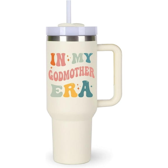Godmother Cup Tumblers Gifts.40oz In My Godmother Era Tumbler with Handle.Godmother Gift.Godmother Cups.Godmother Tumbler.40oz Birthday Christmas Mothers Day Gifts for Godmother.