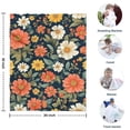 thumbnail image 4 of Pioneer Flower Floral Print Pattern Blanket,Comfortable Soft Lamb Wool Throw Blanket,All Season,Warm Lightweight Blankets for Sofa Bed Couch Living Room Chair,30"x40", 4 of 4