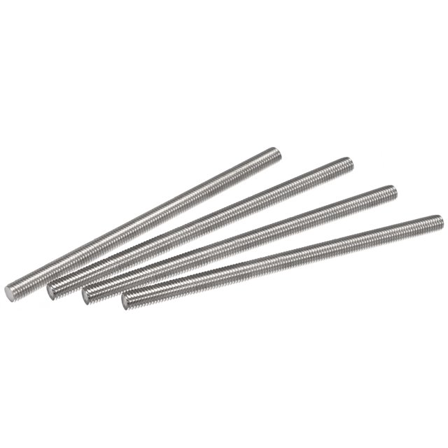 Unique Bargains M8 x 150mm 304 Stainless Steel Fully Threaded Rod Right Hand Threads 4 Pack