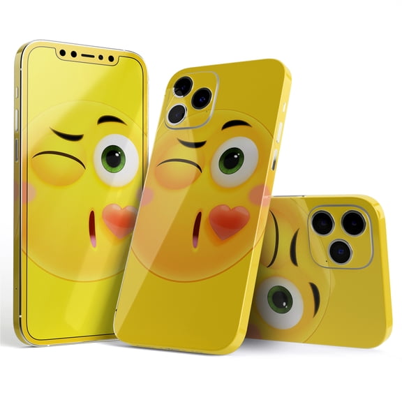 DesignSkinz Sour Kiss Friendly Emoticons Full-Body Skin Decal Wrap Cover for iPhone 16