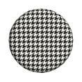 thumbnail image 2 of Gaeub Houndstooth Black And White 14-17in Tire Cover, Spare Tire Cover, for Camper Caravan, Trailer, Car, Truck, SUV, Jeep - 17 inch, 2 of 9