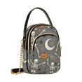 thumbnail image 7 of FORMRS Crossbody Bag for Women Quilted Travel Shoulder Cell Phone Purse with Chain Strap Handbag, Gray Halloween Skeleton, 7 of 7