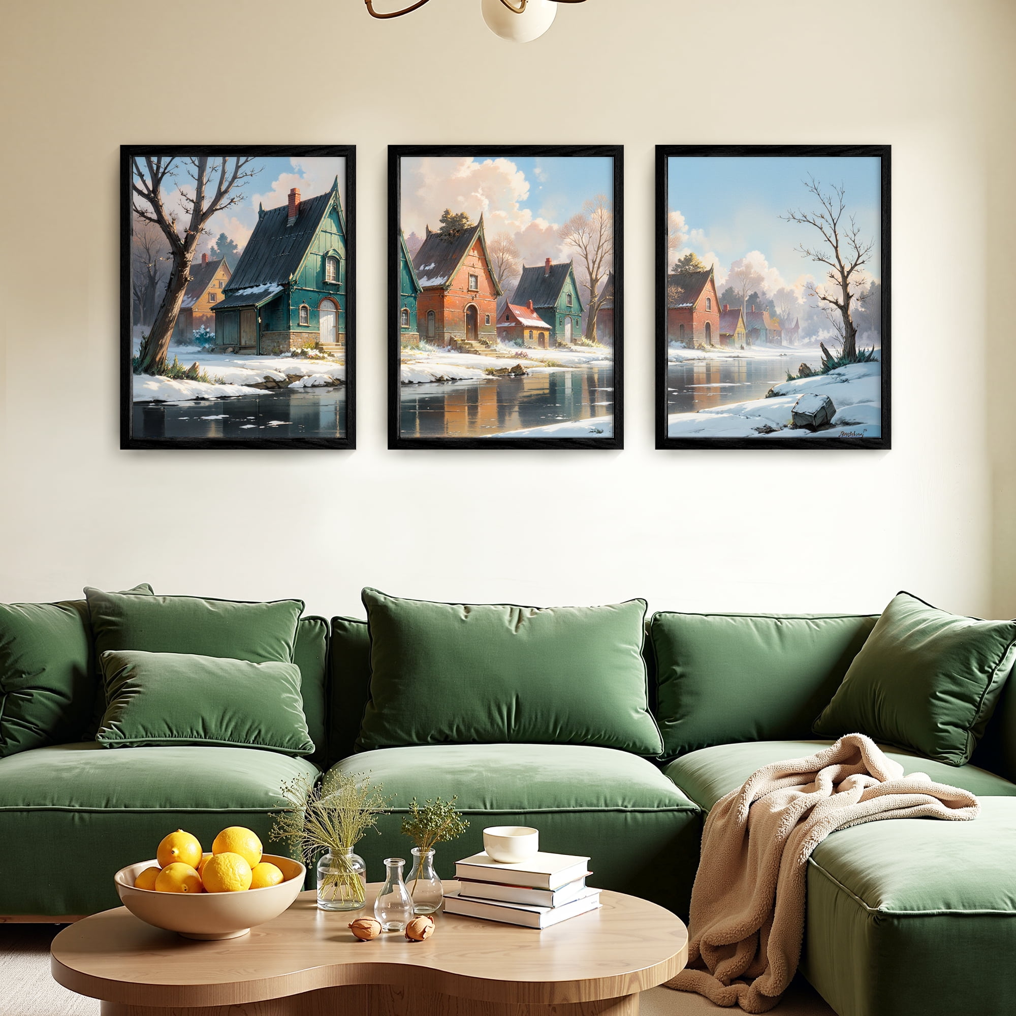 MAYEERTY Modern Abstract Wall Art Painting, Living Room Decor, Black MDF Frame, 23.6"x15.8"