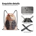 thumbnail image 4 of Bingfone Cute Mouse In Glasses Drawstrings Backpacks Bags for Men Women Gym Drawstrings Bag-Small, 4 of 6