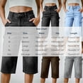 thumbnail image 3 of Fmbrln Womens Summer Cargo Capri Jeans High Waisted Button Cropped Denim Pants with Pockets, 3 of 6