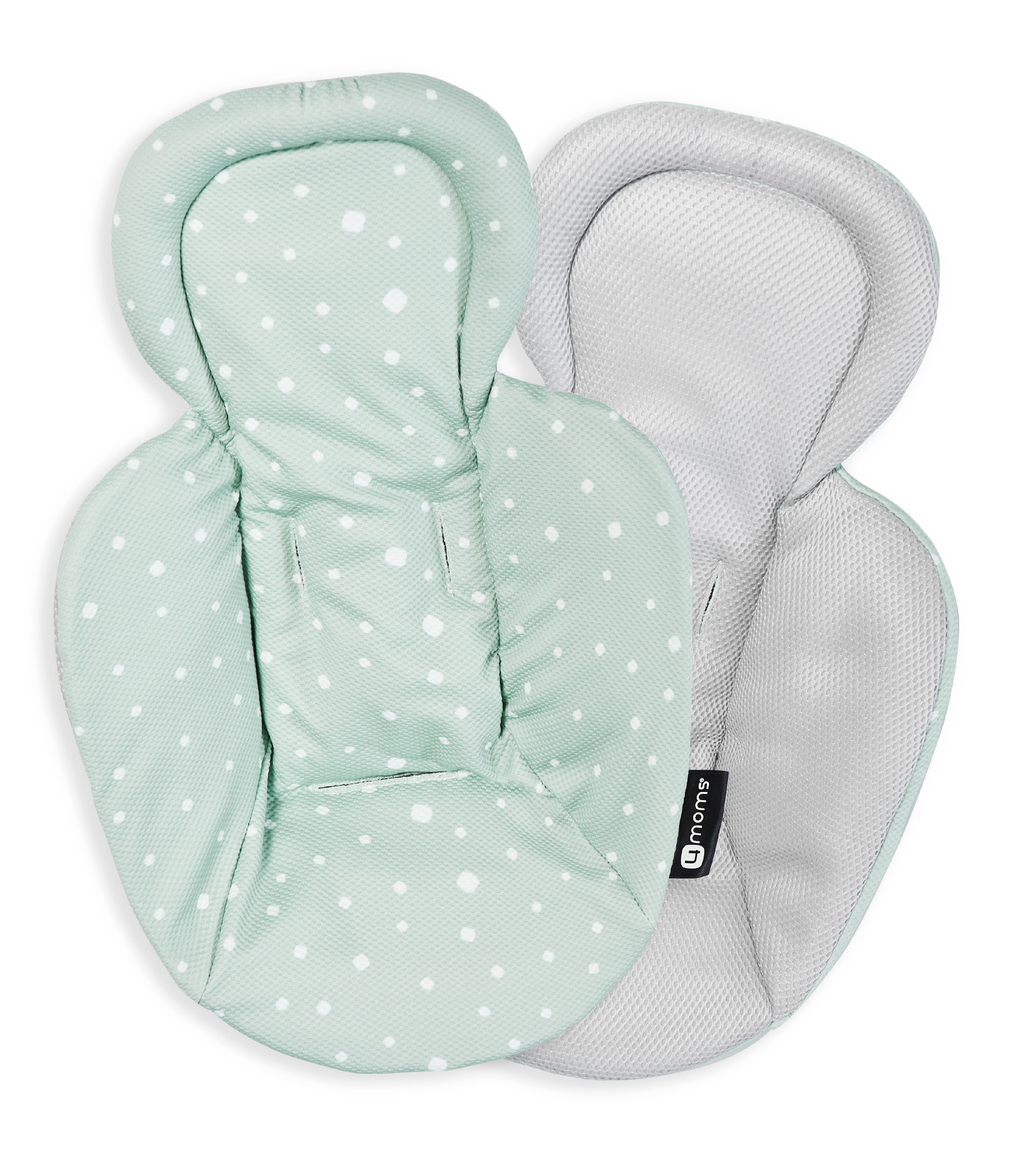 White Minky Dots Plush Handmade Newborn Insert for Infant Seat 4moms mamaRoo 