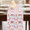 thumbnail image 3 of Table Runners 90 Inches Long Dress Scarves, Valentine's Day Farmhouse Coffee/Dining/Kitchen Table Runner for Living Room, Colorful Heart Love Modern Country 13x90 Inch, 3 of 9