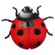 thumbnail image 1 of Iron Art Ladybug Wall Hanging Pendant Ladybug Wall Decor Metal Ladybug Art Ornament, 1 of 4